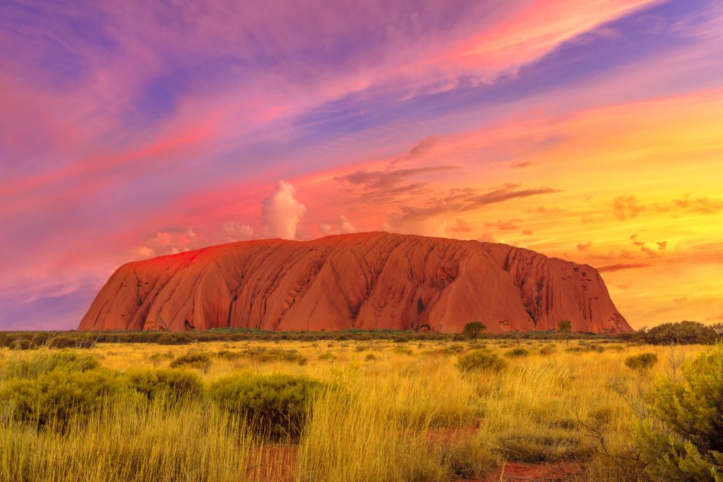 Uluru Australia Sunset Sky