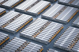 Electric Car Battery Or Pack Of Battery Cells
